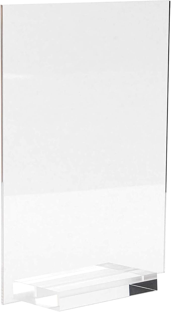 15 Pack 3" Large Clear Acrylic Sign Holders - Wedding Sign Holders