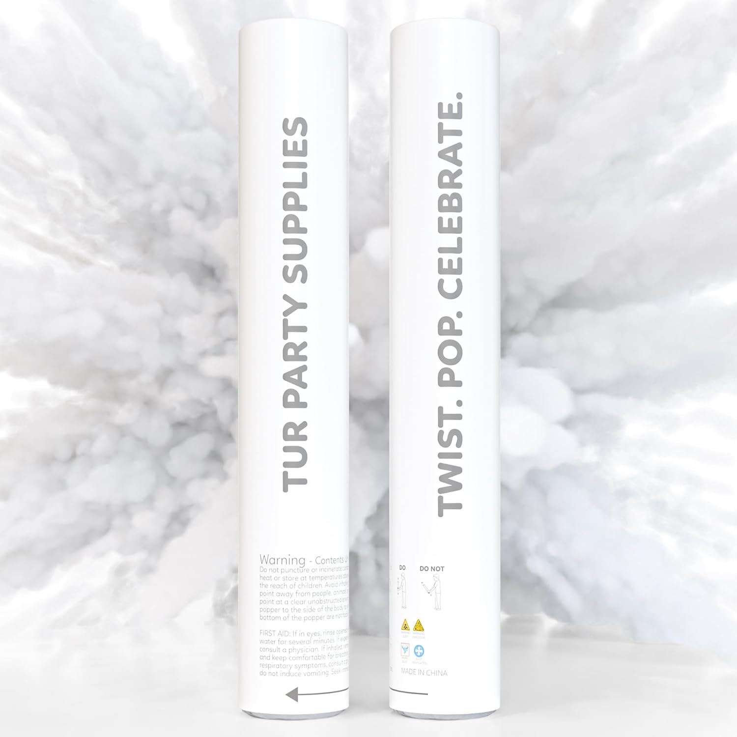 Biodegradable color powder cannon with polka-dot design for photography, color runs and reveals — product view 14