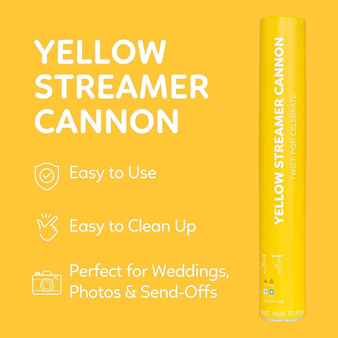 Biodegradable no-mess streamer cannon that launches up to 25 feet — product view 3