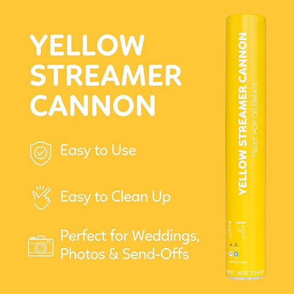 Biodegradable no-mess streamer cannon that launches up to 25 feet — product view 3