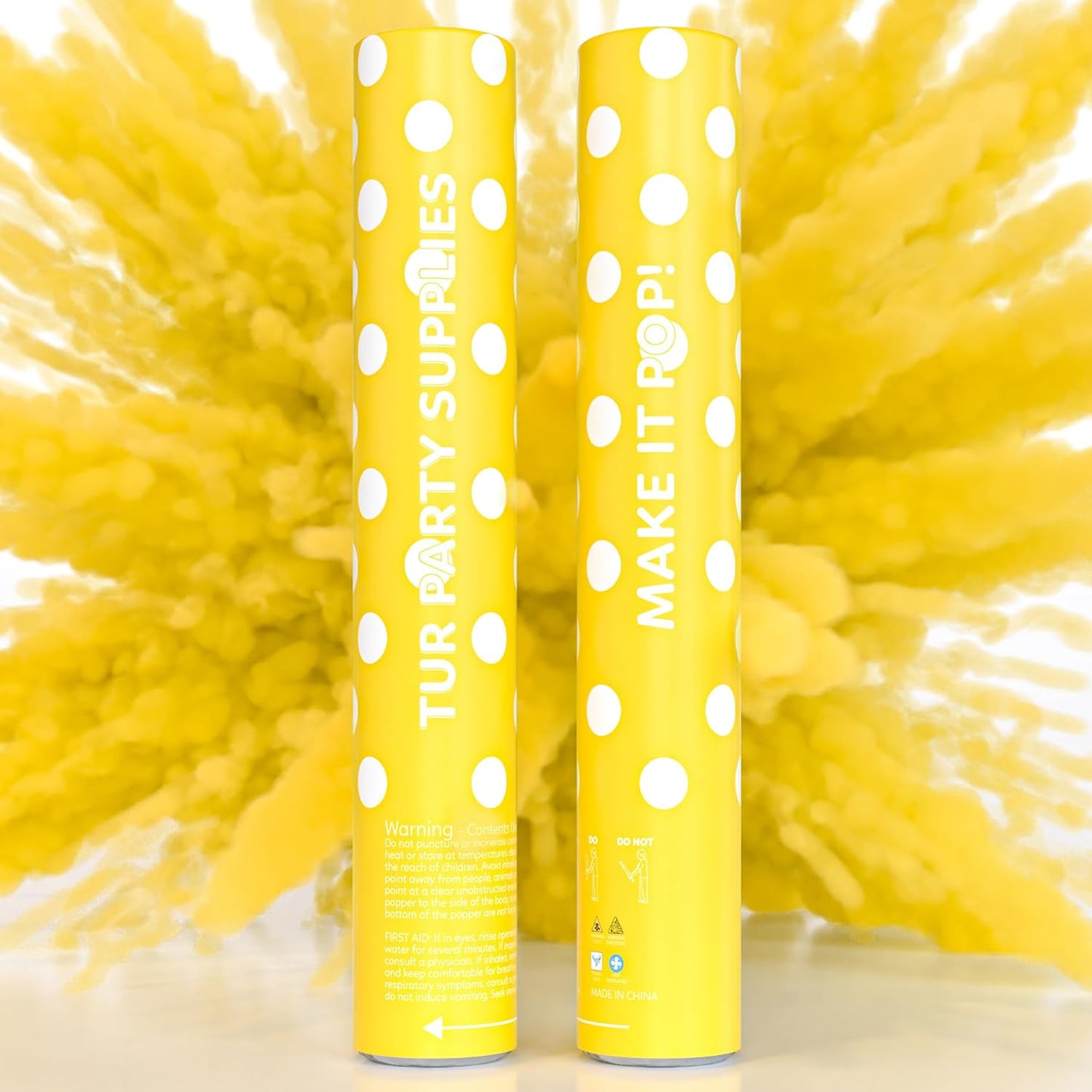 Biodegradable color powder cannon with polka-dot design for photography, color runs and reveals — product view 15
