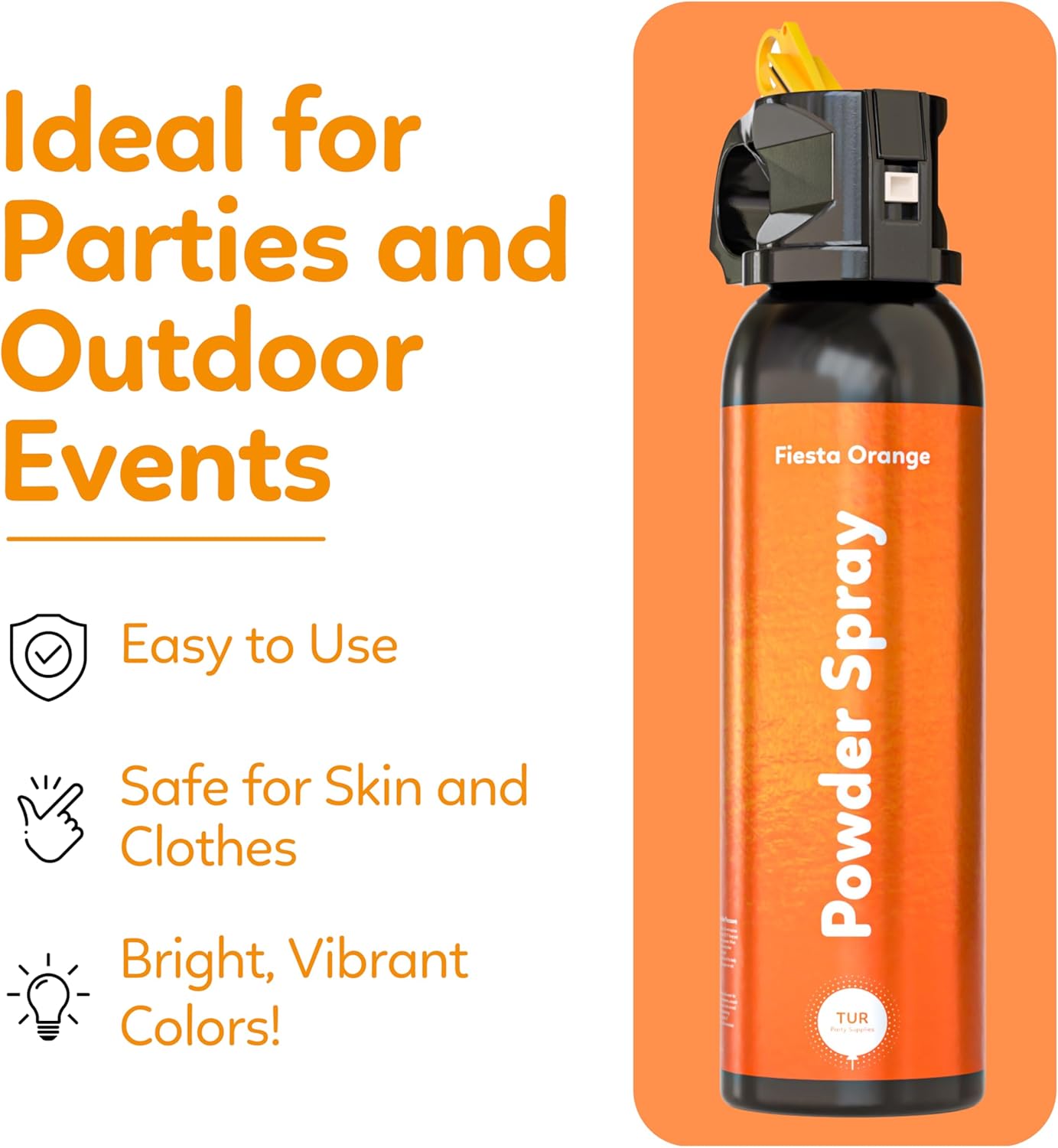 Handheld biodegradable color powder spray for photography, color runs and reveals