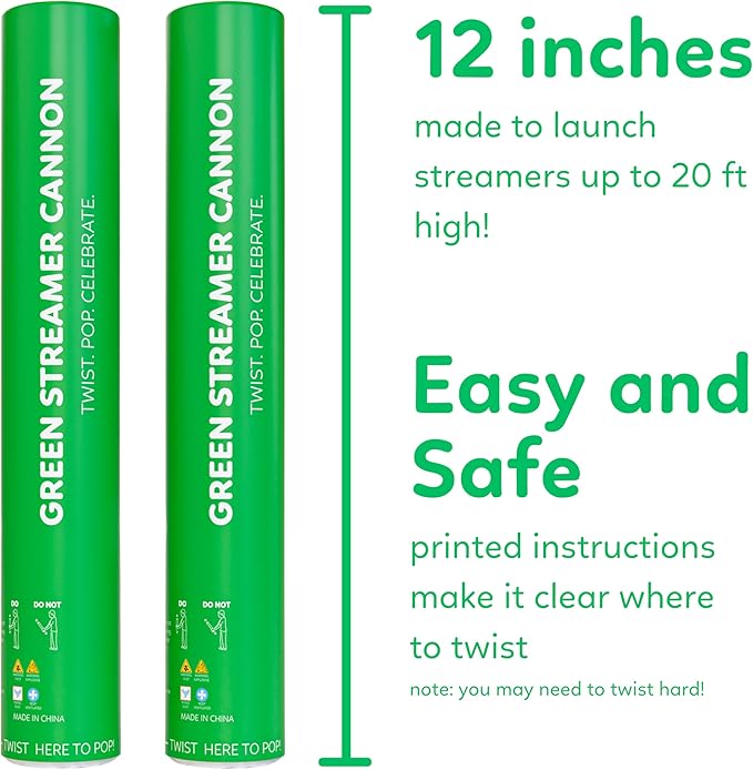 Biodegradable no-mess streamer cannon that launches up to 25 feet — product view 4