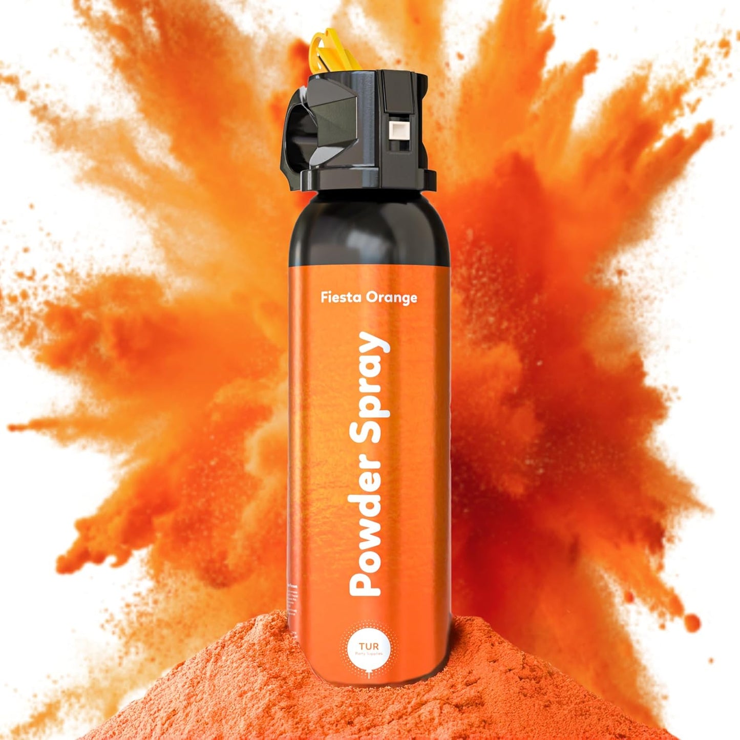 orange powder spray