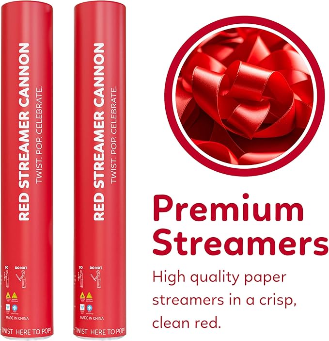 Biodegradable no-mess streamer cannon that launches up to 25 feet — product view 5