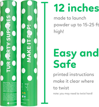 Biodegradable color powder cannon with polka-dot design for photography, color runs and reveals — product view 2
