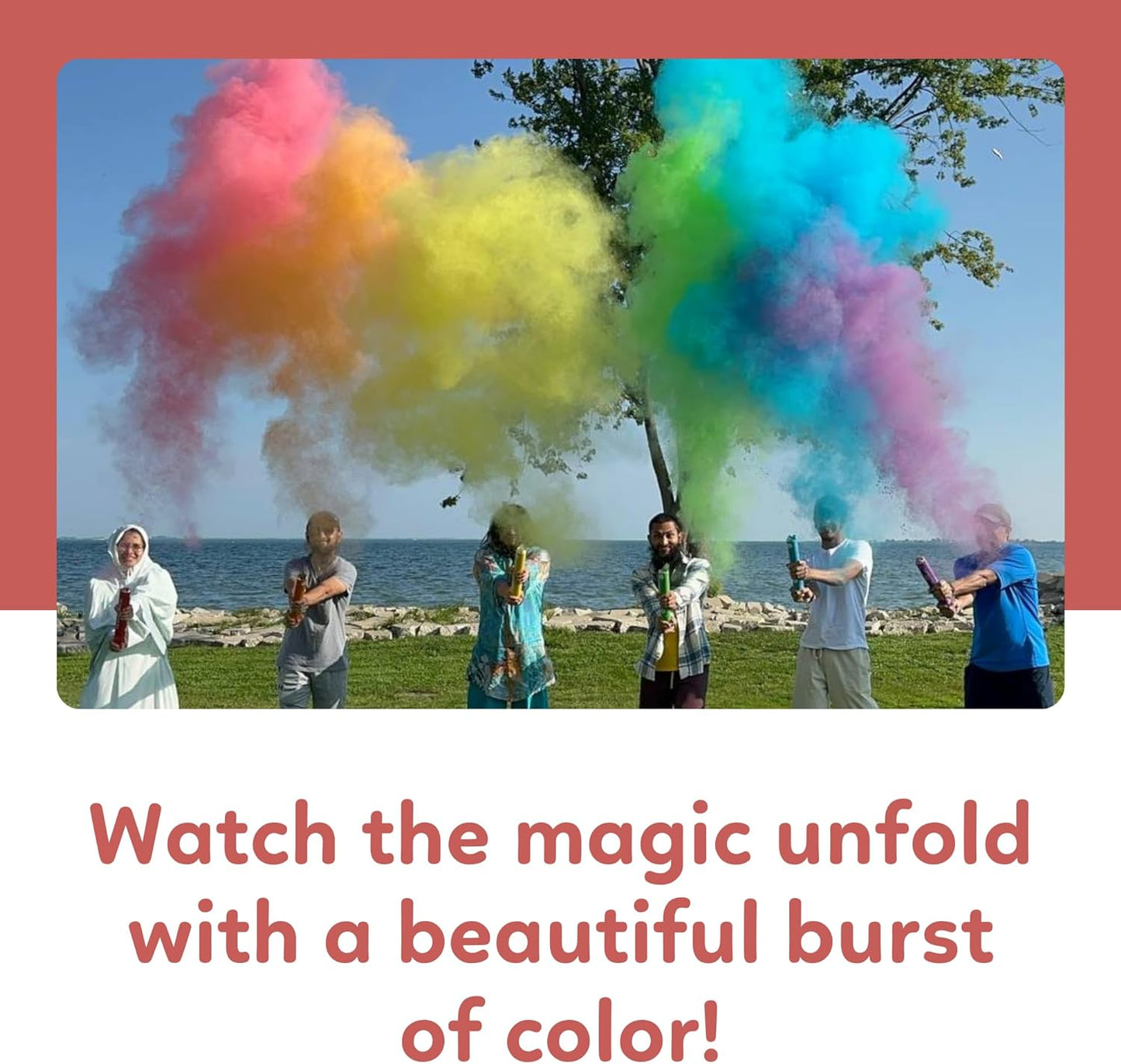 Biodegradable color powder cannon with polka-dot design for photography, color runs and reveals — product view 5