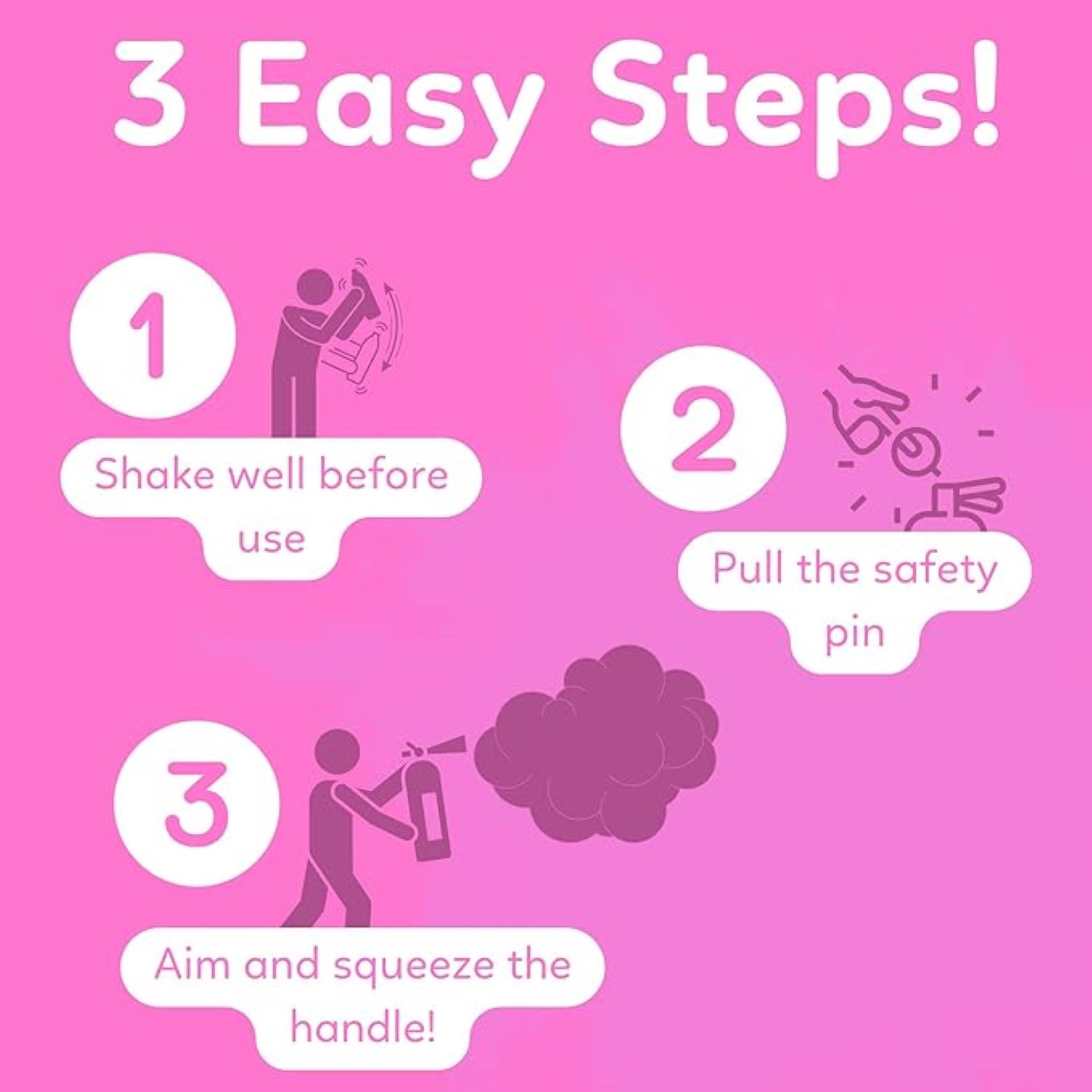 Baby Gender Reveal (1 Blue, 1 Pink) Fire Extinguisher Smoke Bombs Powder Cannon Gold - Gender Reveal Ideas