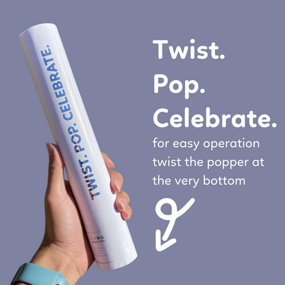 White biodegradable wedding confetti cannon, 6-pack that launches up to 25 feet — product view 4