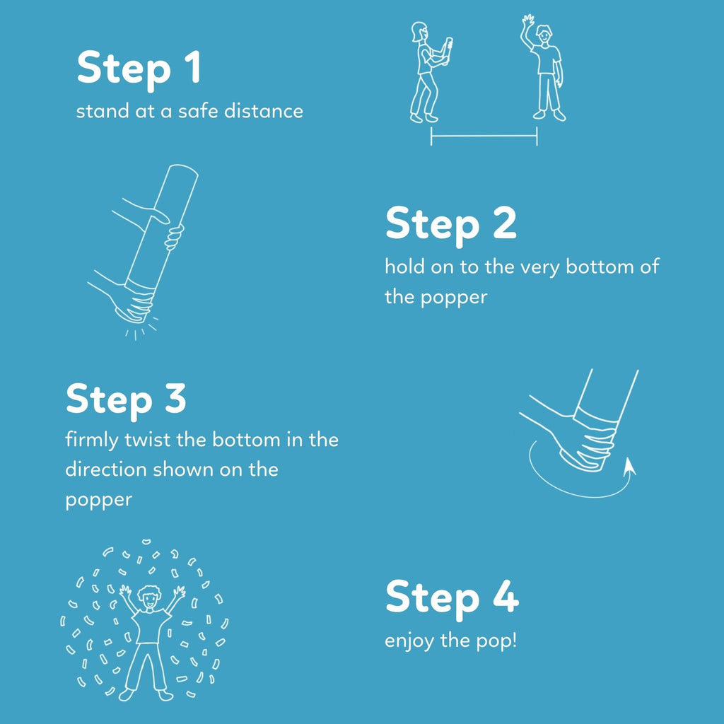 directions for how to use a confetti cannon