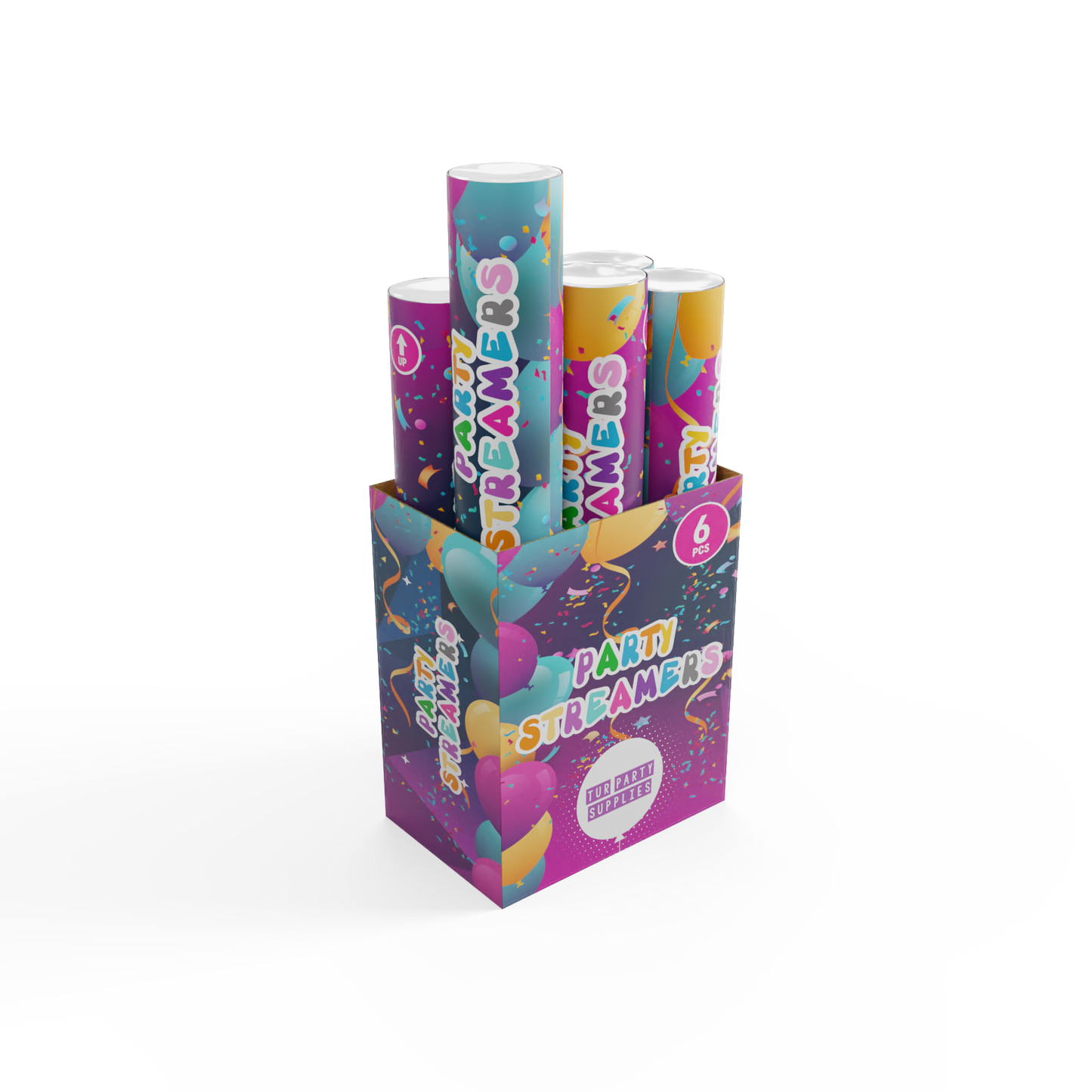 No Mess Streamer Popper for all your parties 6 pack