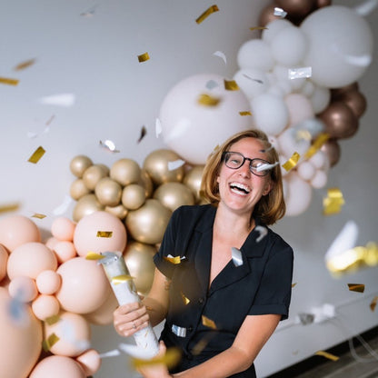 Gold and silver wedding confetti cannon by TUR Party Supplies