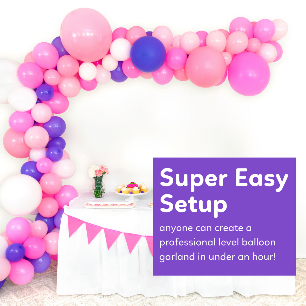 DIY Balloon Garland Kit - Unicorn Pink and Purple Balloon Garland Kit TUR Party Supplies 