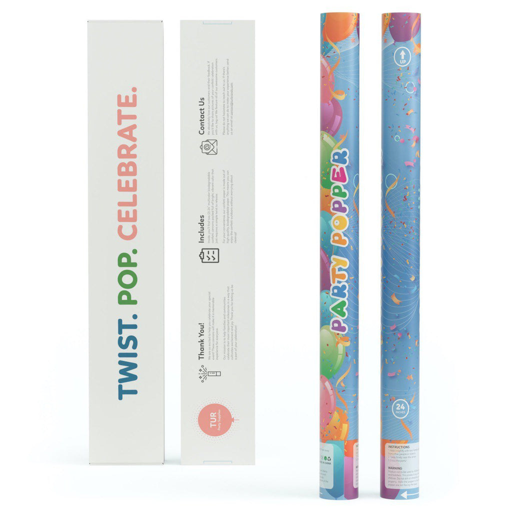 Party Factory 10 Party Popper, 40 cm, Flower Power, confetti regen voor bruiloft, verjaardag of oudejaarsavond Party Factory 10 Party Popper, 40 cm, Flower Power, confetti regen voor bruiloft, verjaardag of oudejaarsavond